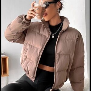 SHEIN Brown Puffer Jacket